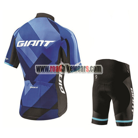 2018 Team GIANT Riding Wear Cycle Jersey and Padded Shorts Roupas Bicicleta Blue | Bike Wear Store