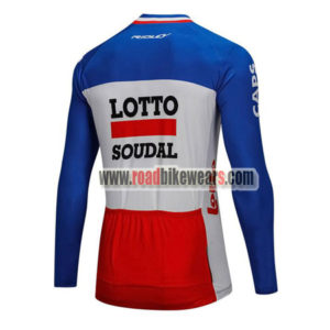 2018 Team LOTTO SOUDAL Biking Long Jersey Blue White Red