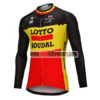 2018 Team LOTTO SOUDAL Cycling Long Jersey Black Yellow Red