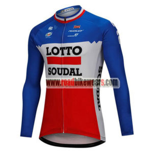 2018 Team LOTTO SOUDAL Cycling Long Jersey Blue White Red