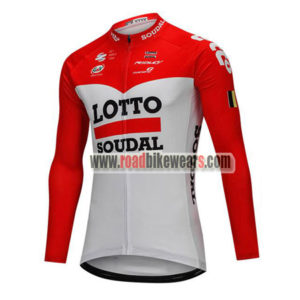 2018 Team LOTTO SOUDAL Cycling Long Jersey Red White