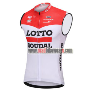 2018 Team LOTTO SOUDAL Cycling Sleeveless Jersey Vest Red White
