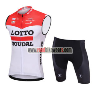 2018 Team LOTTO SOUDAL Cycling Sleeveless Kit Red White