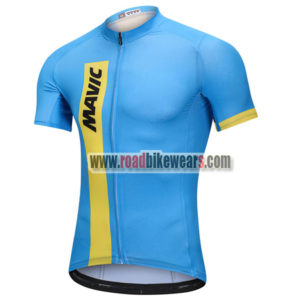 2018 Team MAVIC Cycling Jersey Maillot Shirt Blue