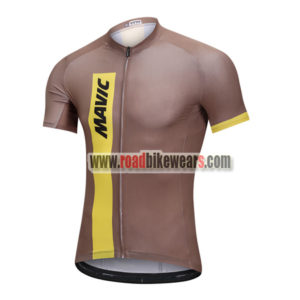 2018 Team MAVIC Cycling Jersey Maillot Shirt Brown