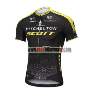 2018 Team MITCHELTON SCOTT Cycling Jersey Maillot Shirt Black Yellow