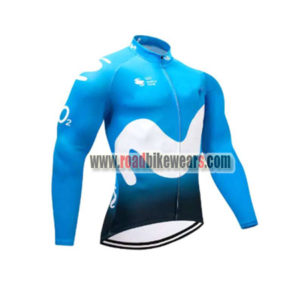 2018 Team Movistar Cycling Long Jersey Blue
