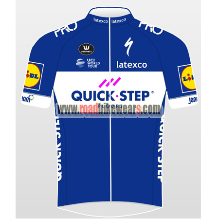 2018 Team QUICK Summer Riding Clothing Top Shirt Maillot Cycliste Blue White | Road Bike Wear Store