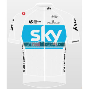 2018 Team SKY Cycling Jersey Maillot Shirt White Blue
