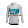 2018 Team SKY Cycling Long Jersey White Blue