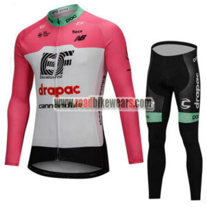 2018 Team drapac cannondale Cycling Long Suit Pink White