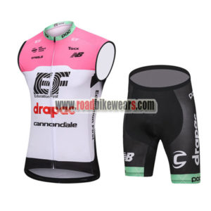 2018 Team drapac cannondale Cycling Sleeveless Kit Pink White
