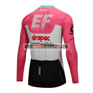 2018 Team drapac cannondale Riding Long Jersey Pink White