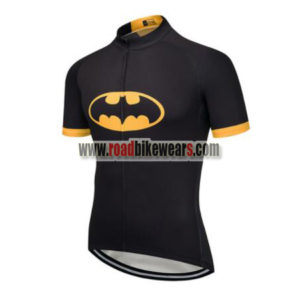 2017 BAT MAN Batman Cycling Jersey Maillot Shirt Black Yellow