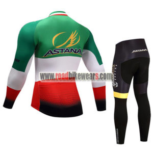 2017 Team ASTANA Riding Long Suit Green White Red