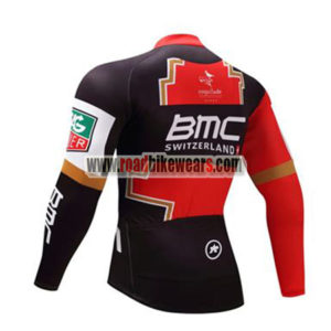 2017 Team BMC Biking Long Jersey Red Black