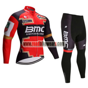 2017 Team BMC Cycle Long Suit Red Black