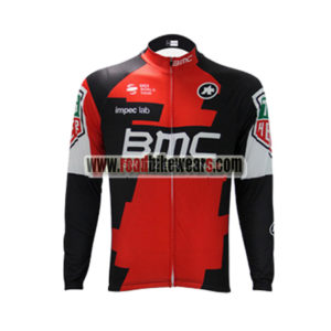 2017 Team BMC Cycling Long Jersey Red Black