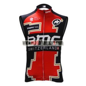 2017 Team BMC Cycling Tank Top Sleeveless Jersey Red Black