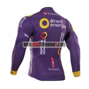 2017 Team Direct energie Biking Long Jersey Purple