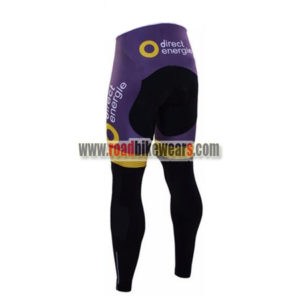 2017 Team Direct energie Biking Long Pants Tights Black Purple