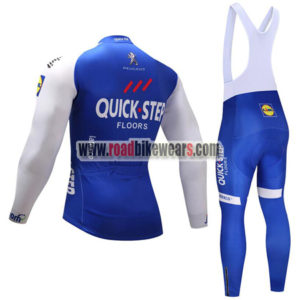 2017 Team QUICK STEP Racing Long Bib Suit Blue White