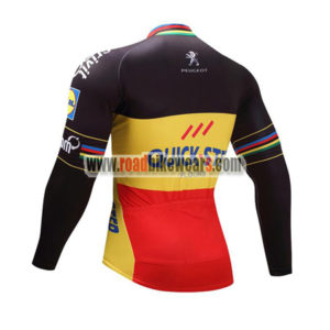 2017 Team QUICK STEP Riding Long Jersey Black Yellow Red