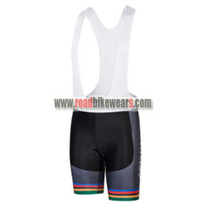 2018 Team ASTANA Cycling Bib Shorts Bottoms Black Rainbow