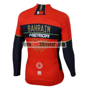 2018 Team BAHRAIN MERIDA Biking Long Jersey Red