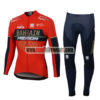 2018 Team BAHRAIN MERIDA Cycling Long Suit Red