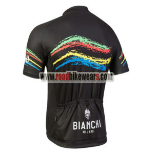 2018 Team BIANCHI Biking Jersey Shirt Black Colorful