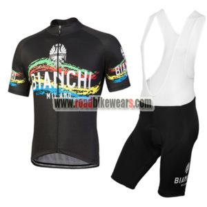 2018 Team BIANCHI Cycling Bib Kit Black Colorful