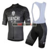 2018 Team BIANCHI Cycling Bib Kit Black Grey