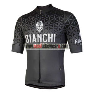 2018 Team BIANCHI Cycling Jersey Maillot Shirt Black Grey