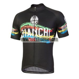 2018 Team BIANCHI Cycling Jersey Shirt Black Colorful