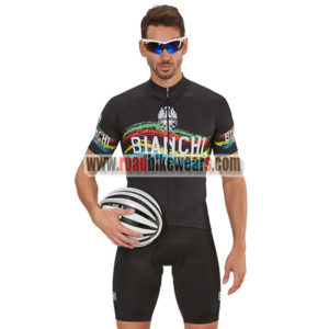 2018 Team BIANCHI Cycling Kit Black Colorful