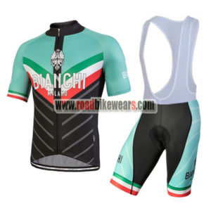 2018 Team BIANCHI MILANO Italy Cycle Bib Kit Green Black