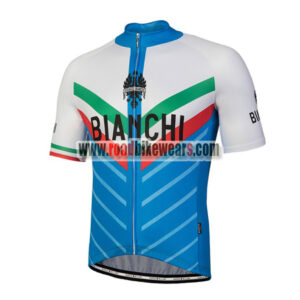 2018 Team BIANCHI MILANO Italy Racing Jersey Shirt White Blue