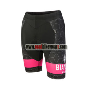 2018 Team BIANCHI Women's Lady Biking Shorts Bottoms Black Pink