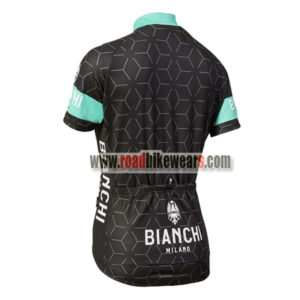 2018 Team BIANCHI Women's Lady Cycle Jersey Shirt Black Blue