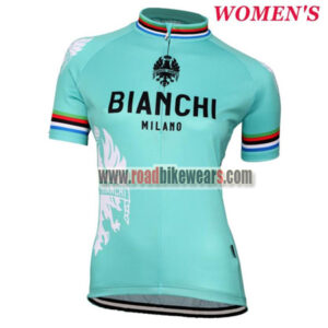 2018 Team BIANCHI Women's Lady Cycling Jersey Shirt Blue
