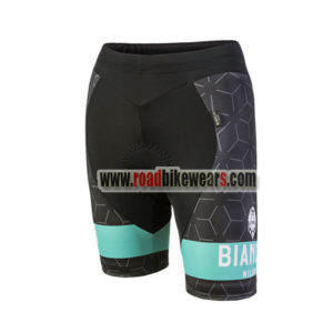2018 Team BIANCHI Women's Lady Racing Shorts Bottoms Black Blue
