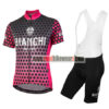 2018 Team BIANCHI Women's Lady Riding Bib Kit Black Pink Dot