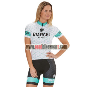 2018 Team BIANCHI Women's Lady Riding Kit White Blue