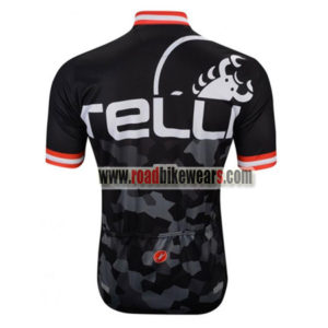 2018 Team Castelli Biking Jersey Maillot Shirt Black Grey Red