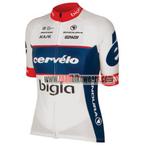 2018 Team Cervelo Bigla Cycling Jersey Maillot Shirt White Blue Red