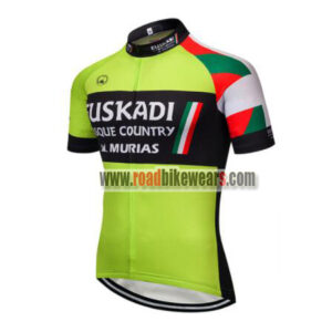 2018 Team EUSKADI Cycling Jersey Maillot Shirt Green Black