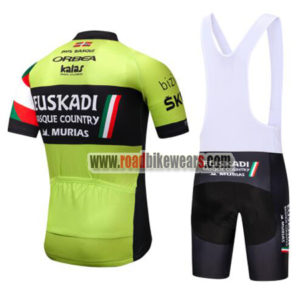 2018 Team EUSKADI Riding Bib Kit Green Black