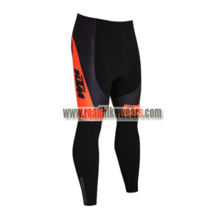 2018 Team KTM Cycling Long Pants Tights Orange Black