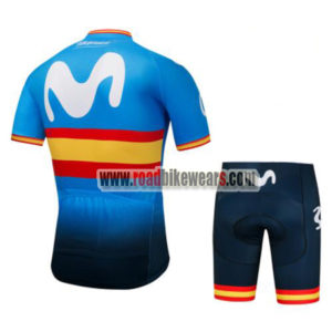 2018 Team Movistar Spain Bike Riding Kit Blue
